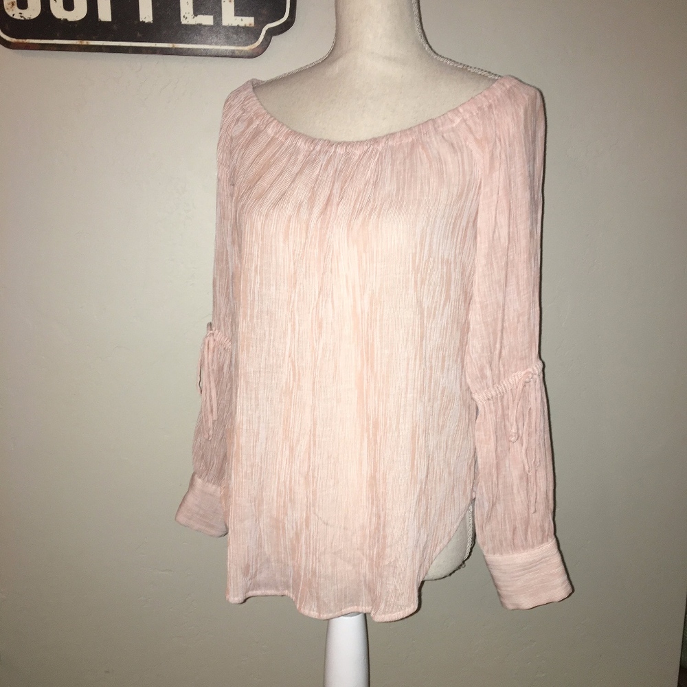 Adriano Goldschmied Pink Boat Neck Blouse Size S
